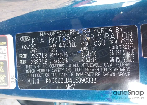 2020 Kia Niro Plug-In Hybrid Ex from USA, damaged, VIN KNDCD3LD4L5390383